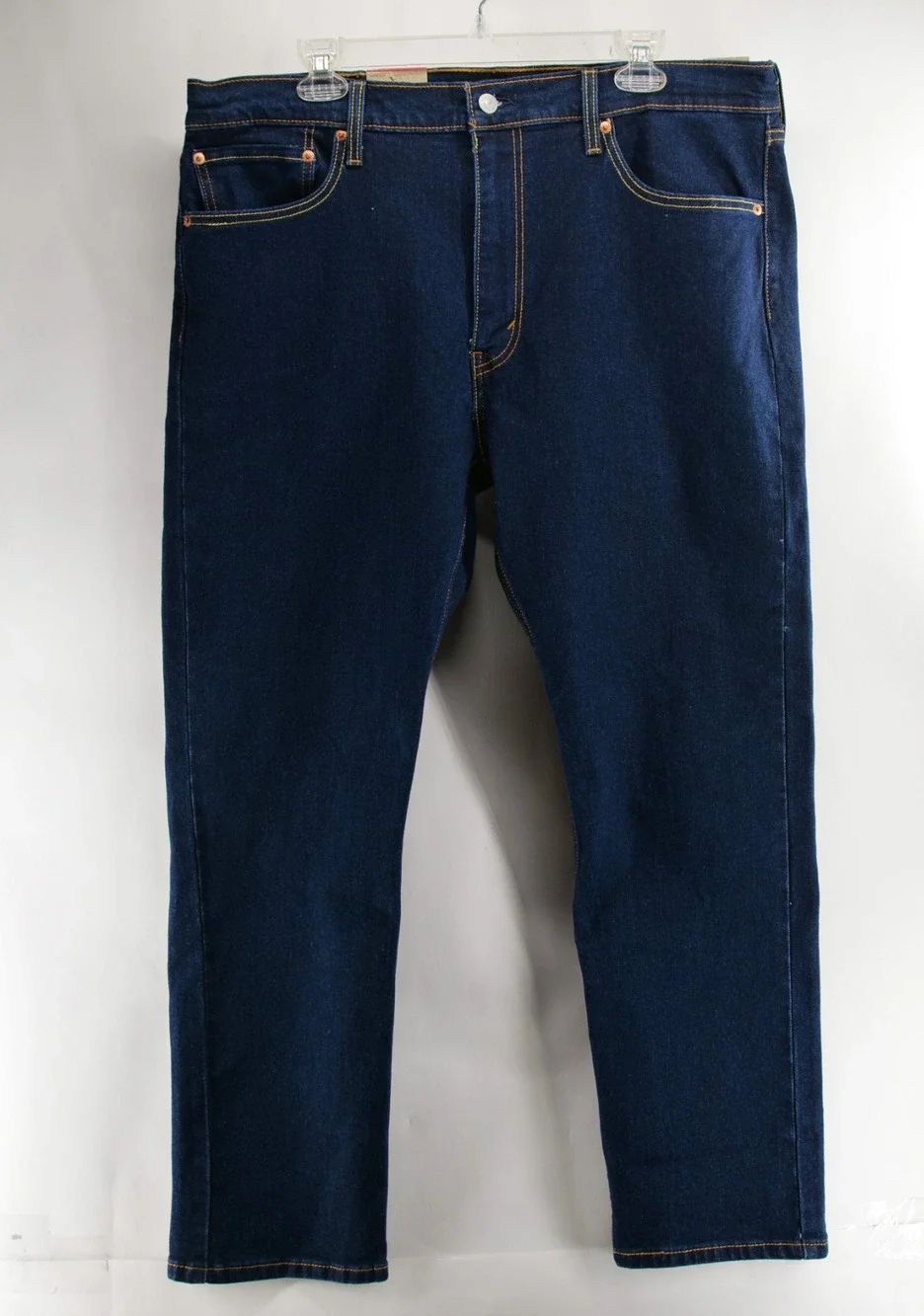 Levis 502 Taper Fit Stretch Jeans Mens 38x30 NWT Dark Wash Indigo Blue Denim